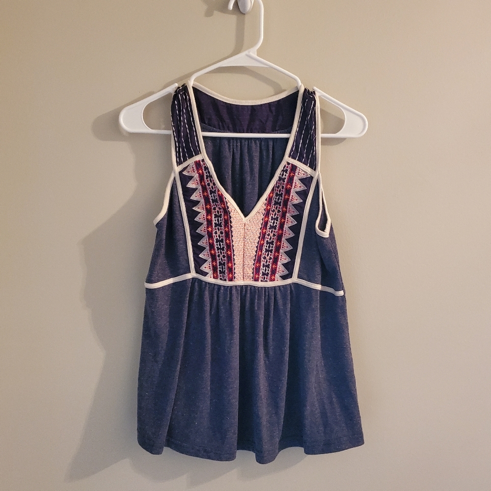 Stitch Fix Under Skies Embroidered Tank Medium EUC